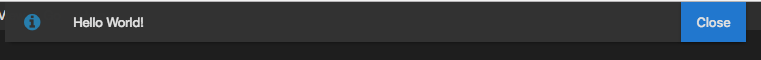 Hello World notification